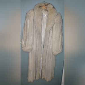 Saga Blue Fox Full Length Fur Coat Size Medium